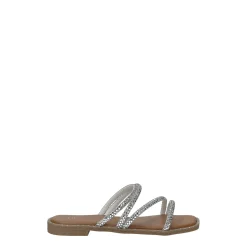 Tata Italia Sandali flat con listini tempestati di strass Argento