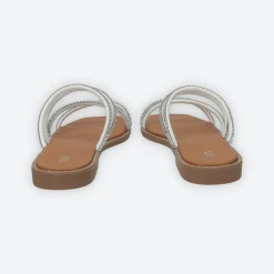 Tata Italia Sandali flat con listini tempestati di strass Argento