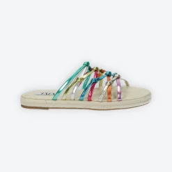 Tata Italia Sandali flat in corda Multicolore New