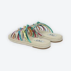 Tata Italia Sandali flat in corda Multicolore New