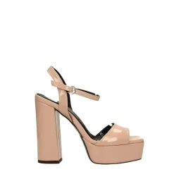 Tata Italia Sandali in vernice con plateau. Made in Italy. Tacco alto 13cm Clearance