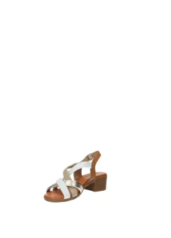 Tata Italia Sandali multicolor in vera pelle Bianco Discount