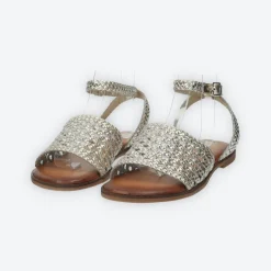 Tata Italia Sandali tomaia intrecciata in vera pelle Oro New