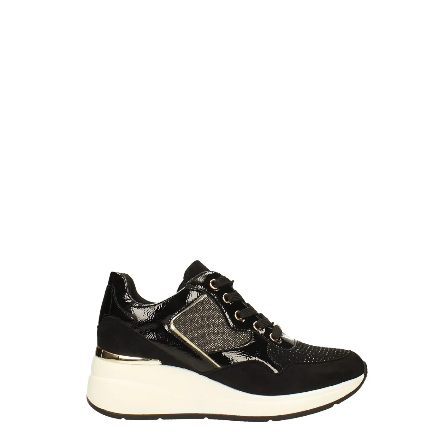 Tata Italia Sneakers con dettagli dorati e strass Nero