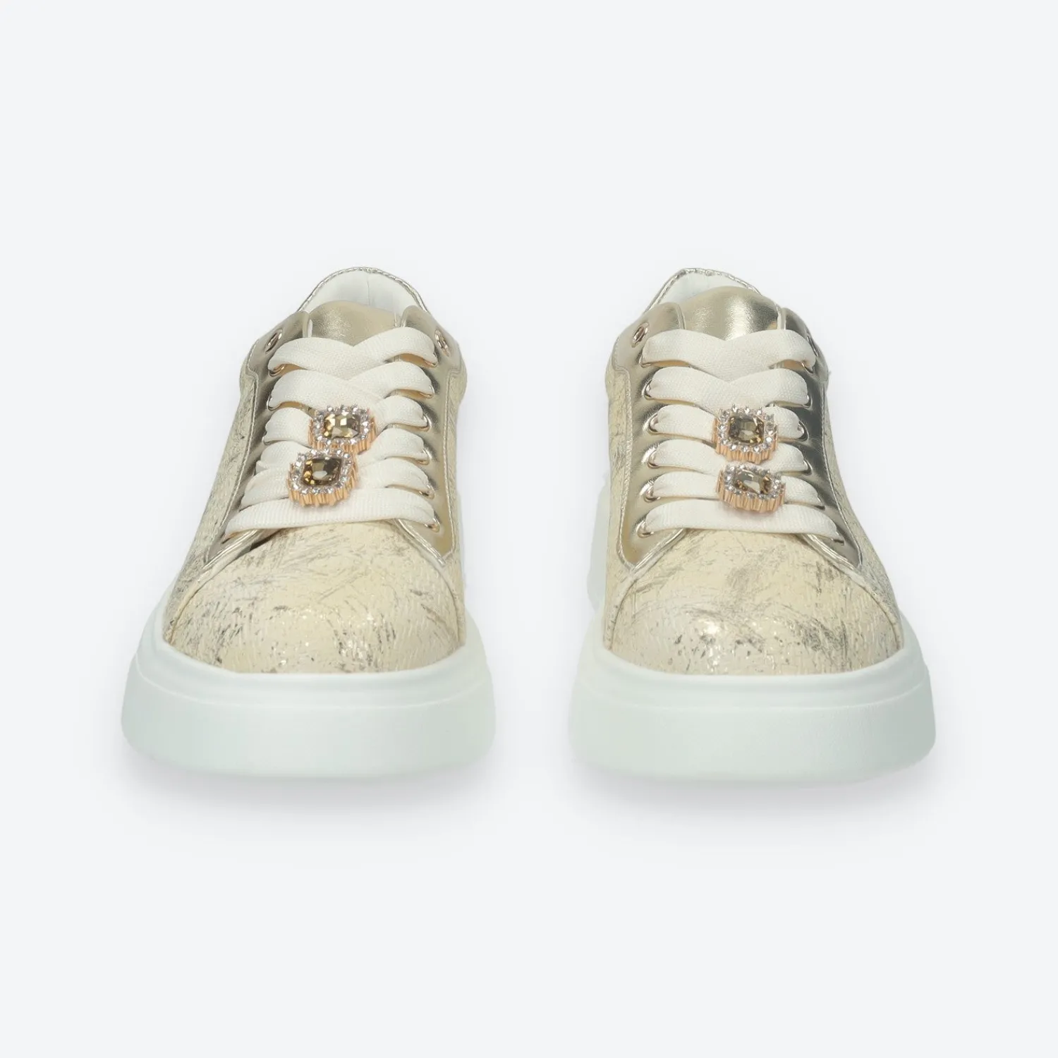 Tata Italia Sneakers con dettaglio in gioiello.Tacco alto 4 cm Oro Sale