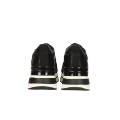 Tata Italia Sneakers nere con inserti in tessuto. Tacco alto 4cm Argento Outlet