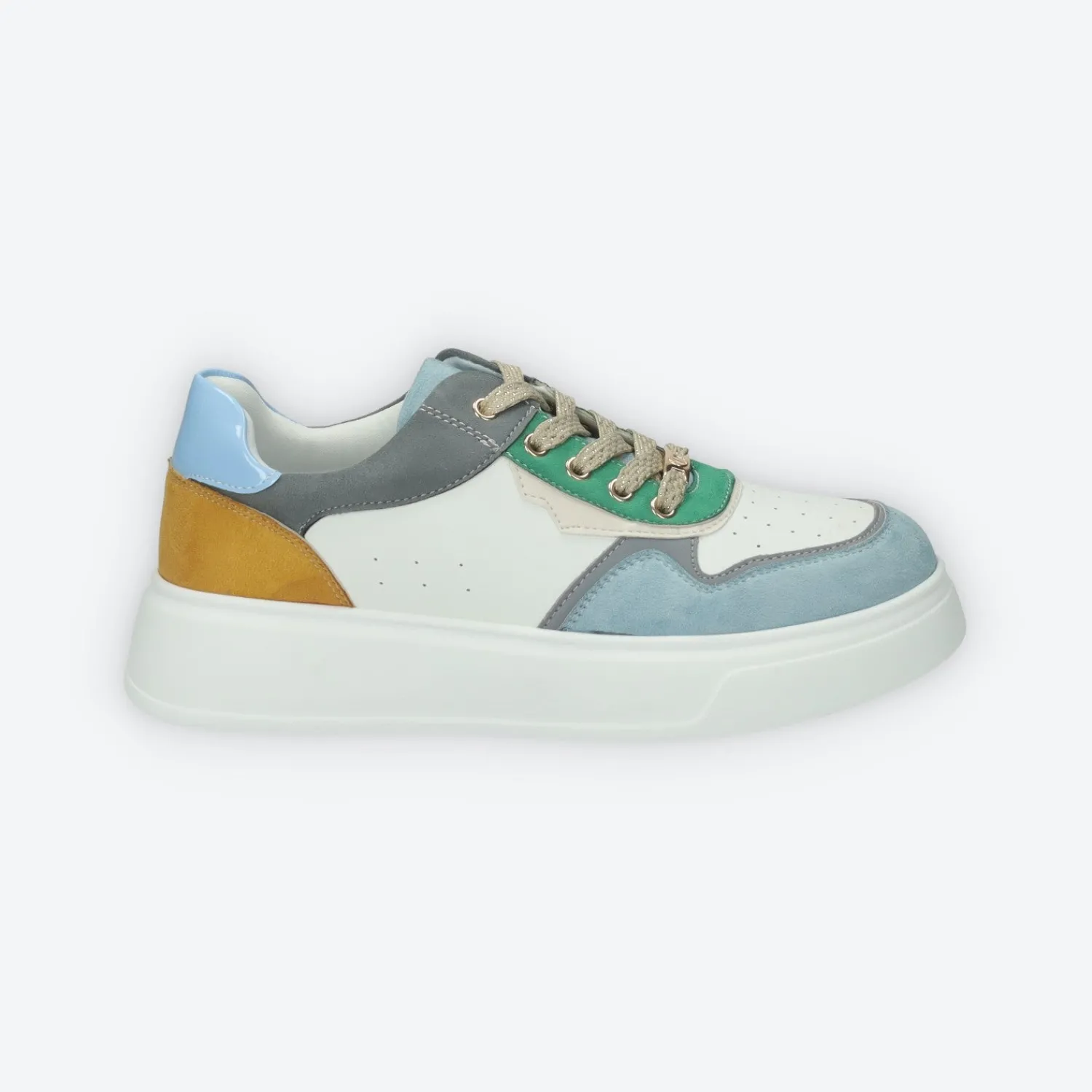 Tata Italia Sneakers platform.Tacco alto 4 cm Blu Clearance