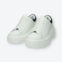 Tata Italia Sneakers platform.Tacco alto 6 cm Bianco Outlet