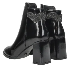 Tata Italia Stivaletti con inserti in strass.Tacco alto 7.5cm Nero Outlet