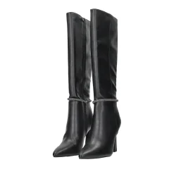 Tata Italia Stivali con catena.Tacco alto 11cm Nero Outlet