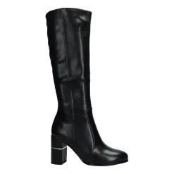 Tata Italia Stivali con doppia zip. Tacco alto 9cm Nero