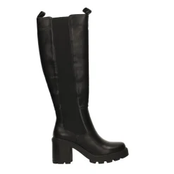 Tata Italia Stivali con inserto in tessuto. Tacco alto 8cm Nero Sale