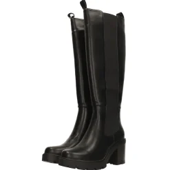 Tata Italia Stivali con inserto in tessuto. Tacco alto 8cm Nero Sale