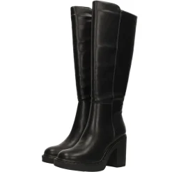Tata Italia Stivali cuoio platform con punta squadrata. Tacco largo alto 8cm Outlet